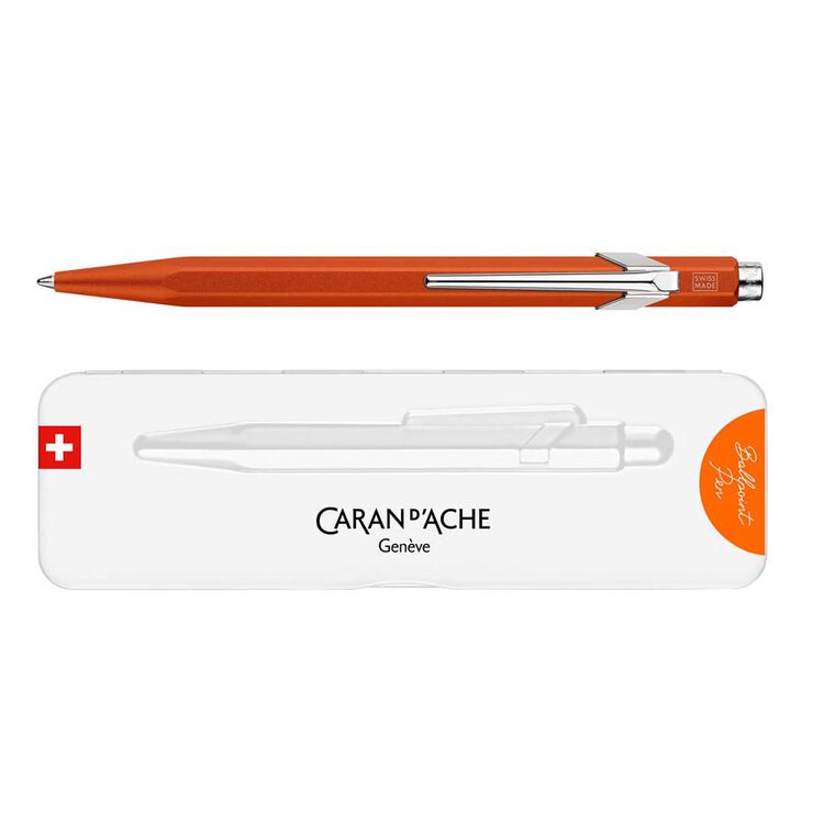 Bolígrafo 849 Caran d'Ache Colormat naranja