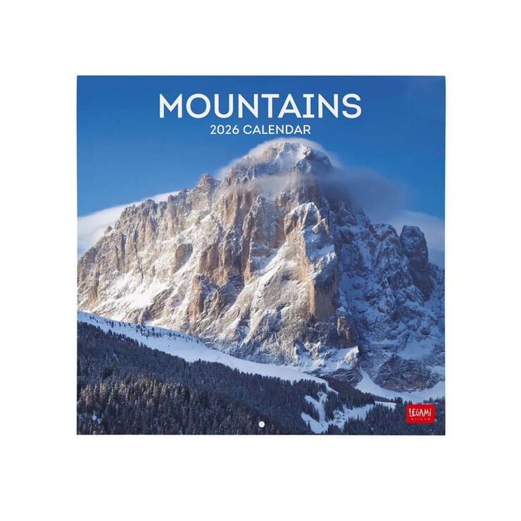 Calendario pared Legami 30x29cm 2026 Mountains