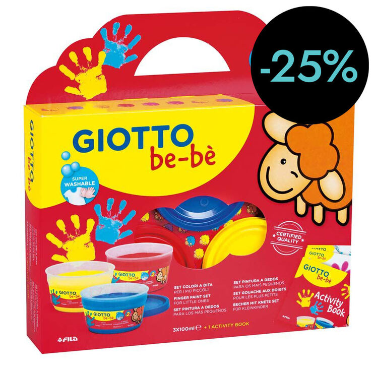 Pintura dits Giotto 3 colors i accessoris