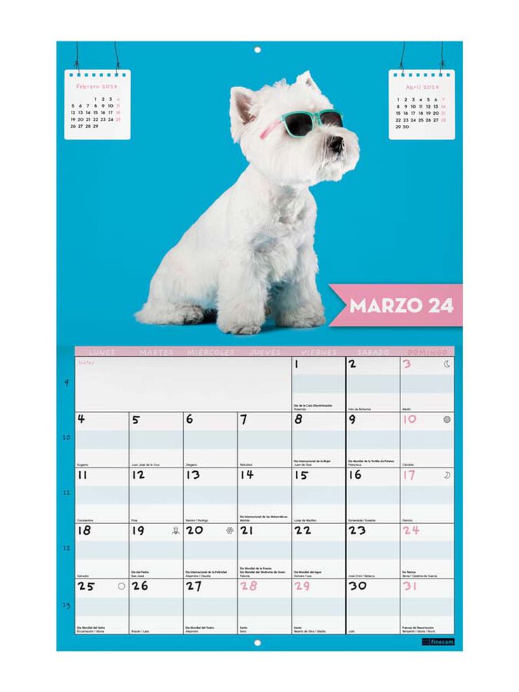 Calendario 16 Meses Finocam Funny Dogs 23-24 Cast