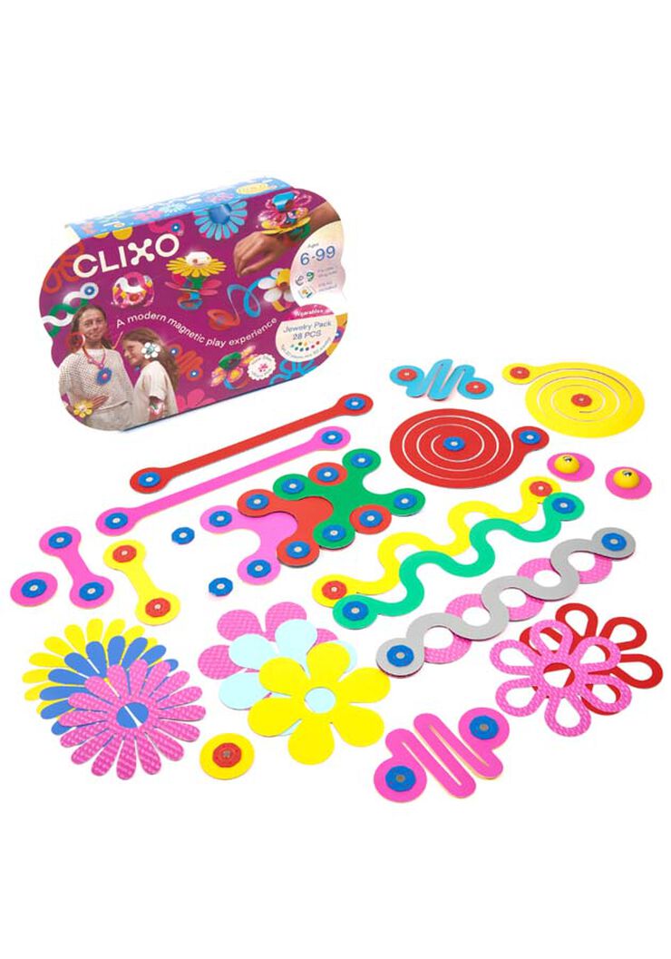 Construcción Magnética Clixo Joyas 28 piezas