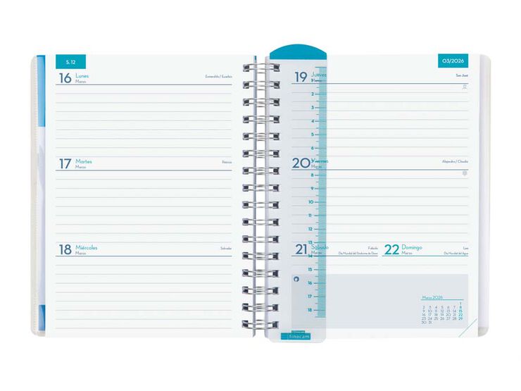 Agenda Finocam docente Magistral personalizable 1/4 sem/vista cas 2025-26 Mandala