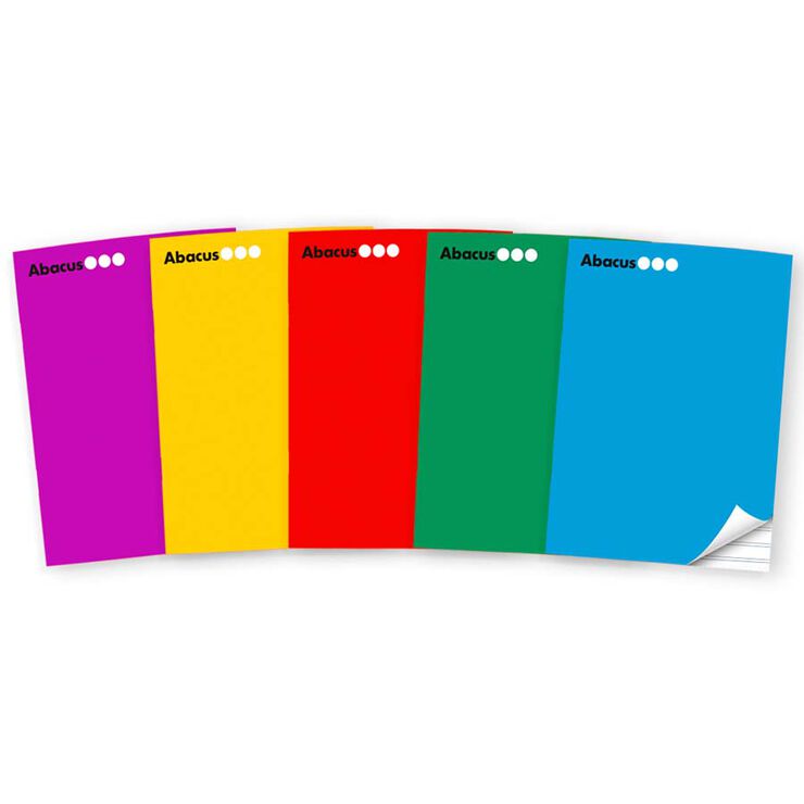 Libreta grapada Abacus A5 48 hojas pauta 2,5mm lila