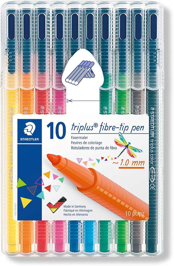 Rotuladores Staedtler Triplus 10 colores