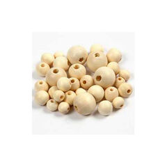 Cuentas y Abalorios madera natural 532u