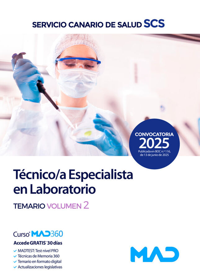 T&eacute;cnico/a Especialista en Laboratorio del Servicio Canario de Salud. Temario volumen 2
