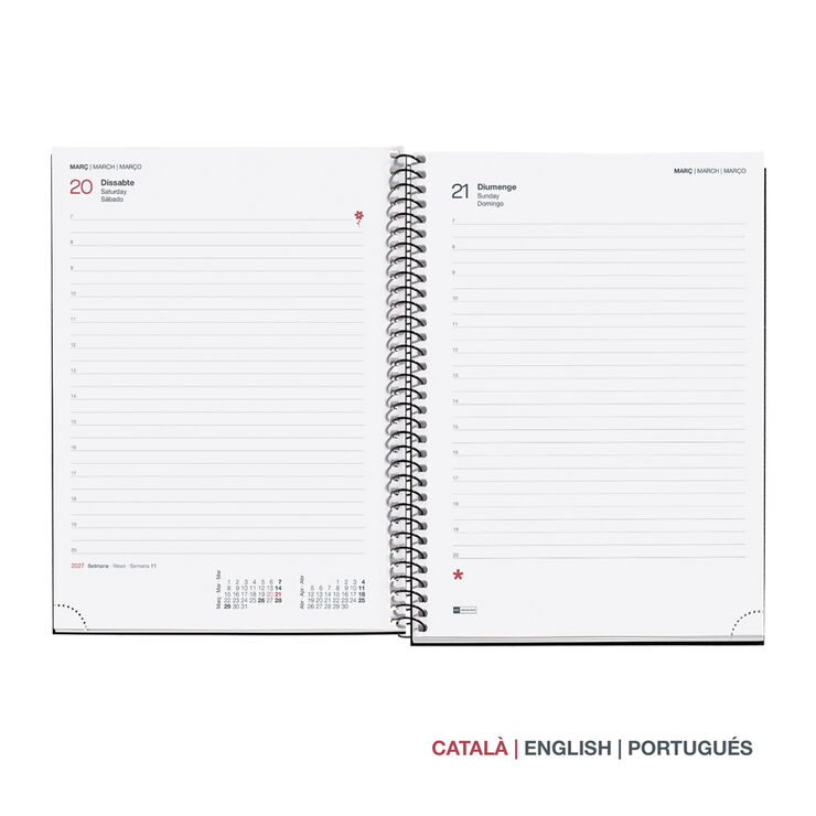 Agenda Miquelrius Espiral Plus Dia P&agrave;gina Catal&agrave; 2027 City Marr&oacute;
