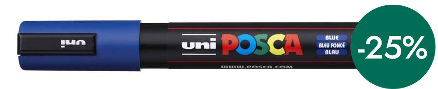 Rotulador Posca PC-5M 1,8-2,5mm azul