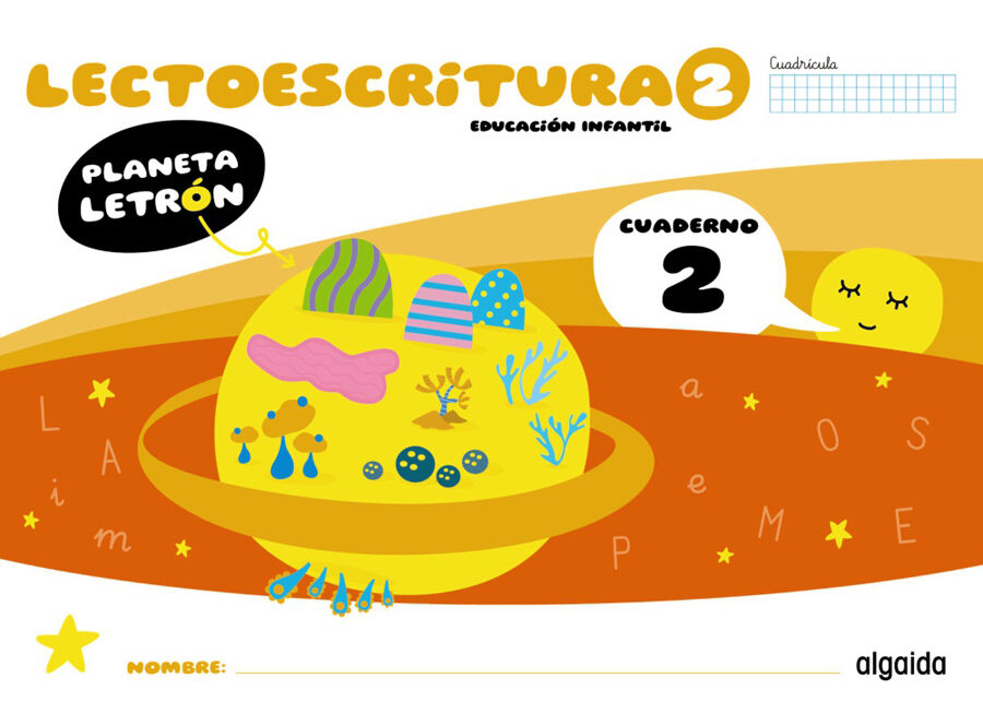 Planeta Letr&oacute;n. Lectoescritura. Nivel 2. Cuaderno 2. Cuadr&iacute;cula