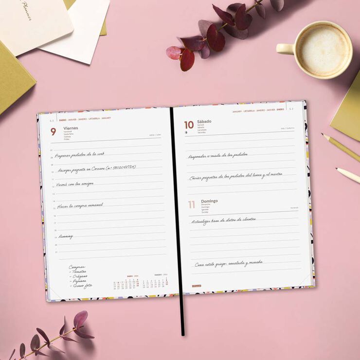 Agenda Finocam Porto DS Y10 día/pág cas 2026 Malva