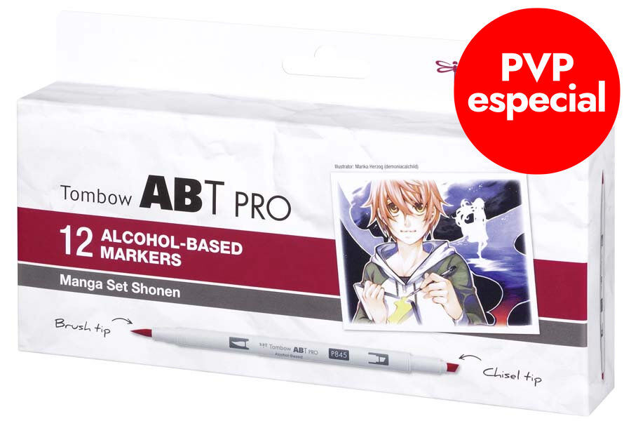 Rotulador Dual Brush 12 Colores Manga Shonen
