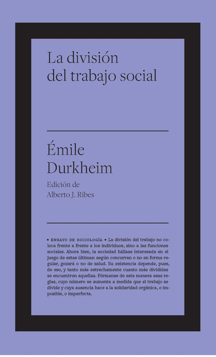 La División Del Trabajo Social