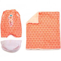 Muñeca de tela Anaïs con Capazo Reversible