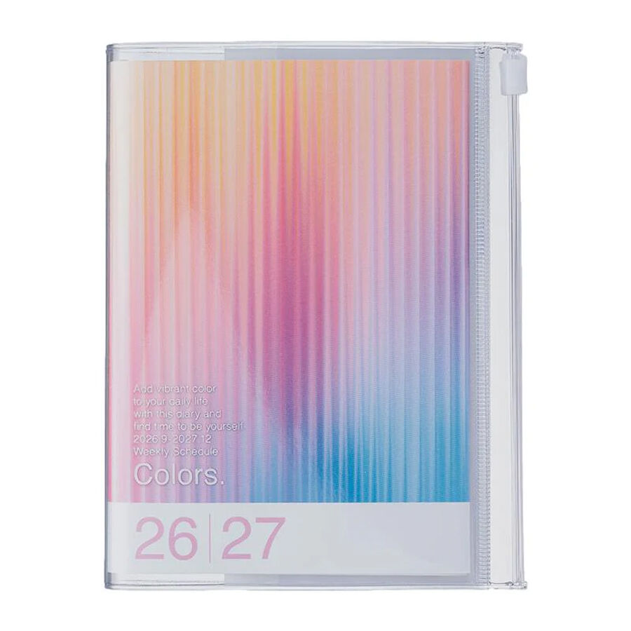 Agenda Mark's 18 Mesos A6 Setmana/Vista Multiling&uuml;e 2026-2027 Difuminat Lila