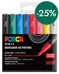 Rotuladores Posca PC-1M basic 8 colores
