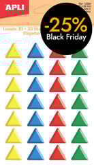 Gomets 3D Apli triangulars