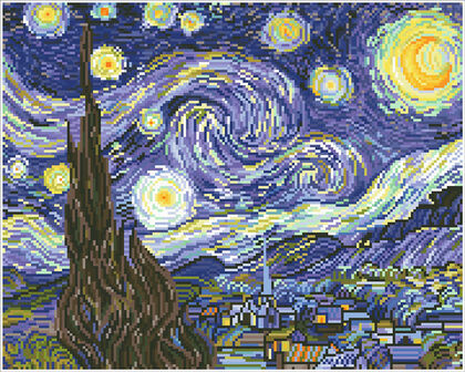 Diamond Dotz Nit estrellada Van Gogh