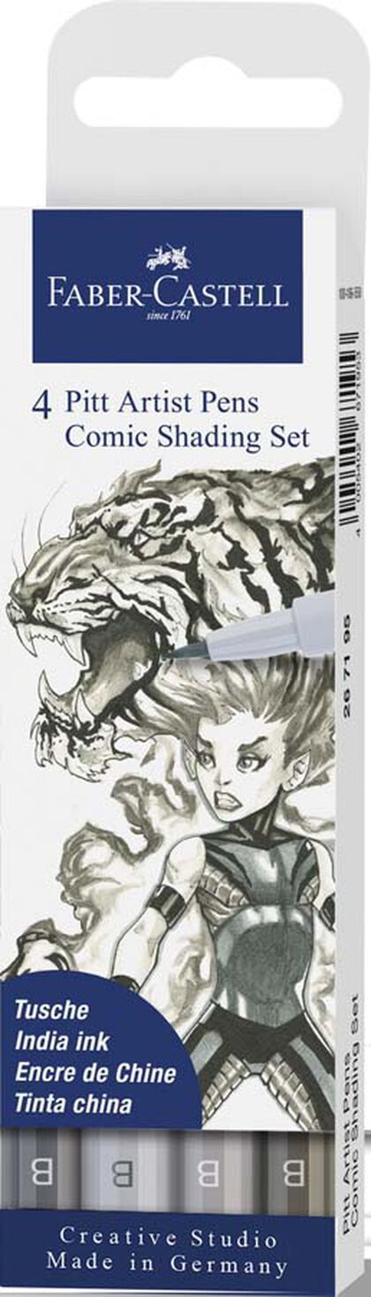 Rotuladores Pitt Artist Pen Cómic 4 tonos grises Rotuladores Pitt Artist Pen Cómic 4 tonos grises