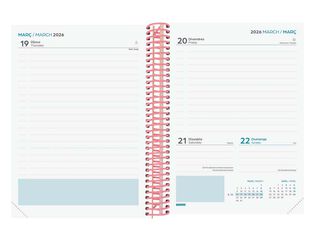 Agenda Finocam escolar Diva 1/4 día/pág cat 2025-26 spring