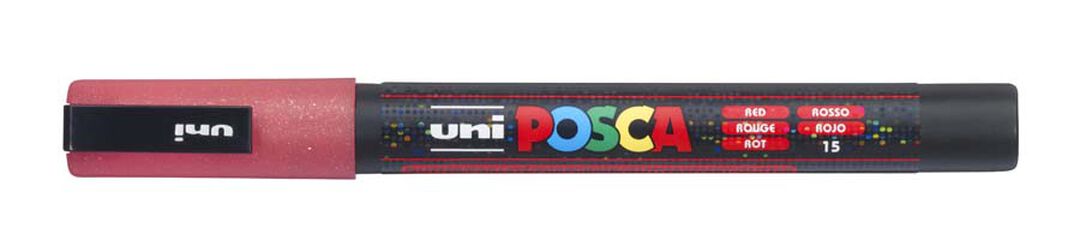 Marcador Posca PC-3M 0,9-1,3 mm. Purpurina 8 colores