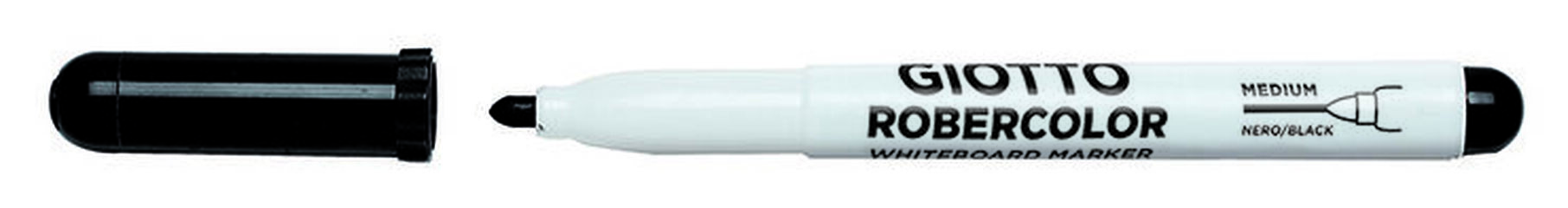 Retoladors pissarra Giotto Robercolor M negro 12u
