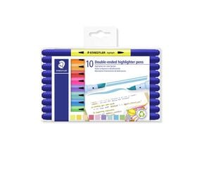 Marcador fluorescente doble punta Staedtler 10 colores