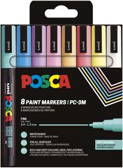 Retoladors Posca PC-3M 0,9-1,3mm Pastel 8 colors