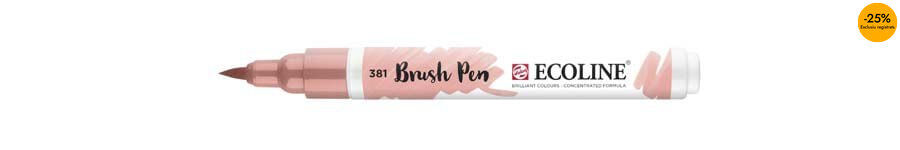 Retolador Ecoline Brush Pen vermell pastel 381