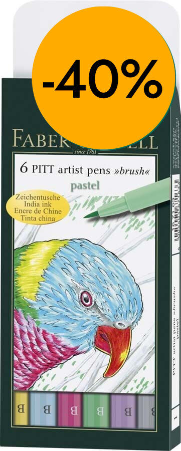 Retoladors Faber-Castell Pitt Pastel 6 colors