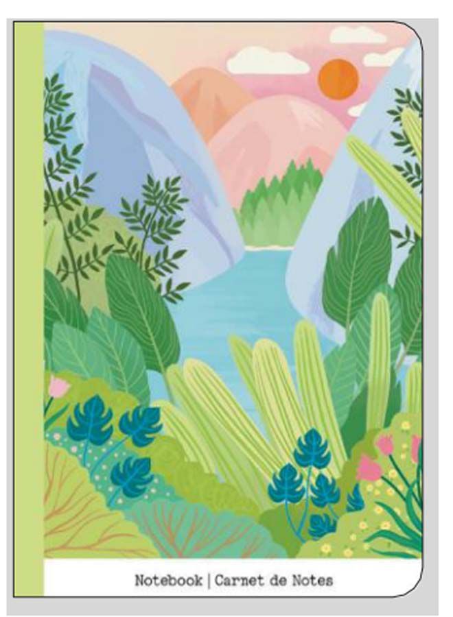 Libreta Grapada Rayada A6 Pictura Paisaje