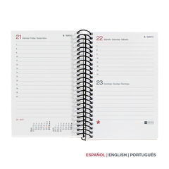 Agenda Miquelrius Espiral Caddy Dia P&agrave;gina Catal&agrave; 2027 City Vermell