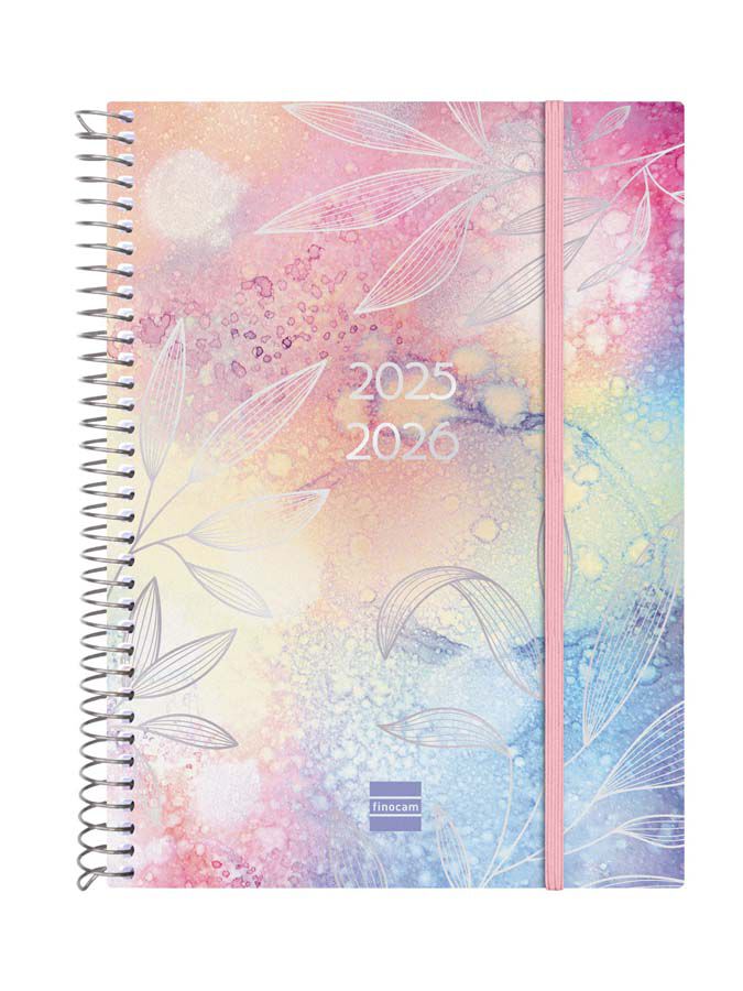 Agenda Finocam espiral 18 meses E10 sem/vista mult 2025-26 pretty