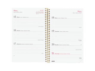 Agenda Finocam Design Collection Semana Vista Horizontal 2027 Catal&aacute;n Dorado