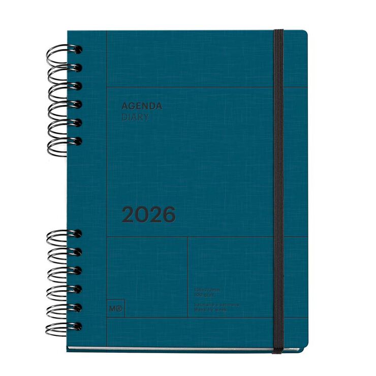 Agenda Miquelrius Plus W-O sem/vista catalán 2026 Basic azul marino