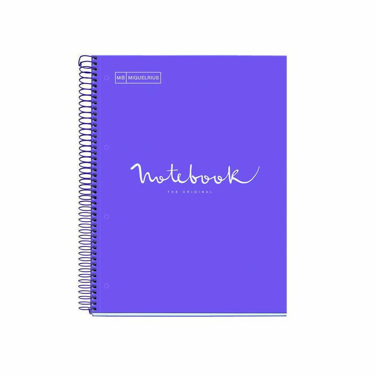 Notebook Miquelrius Emotions A4+ 120 fulls 5x5 lila