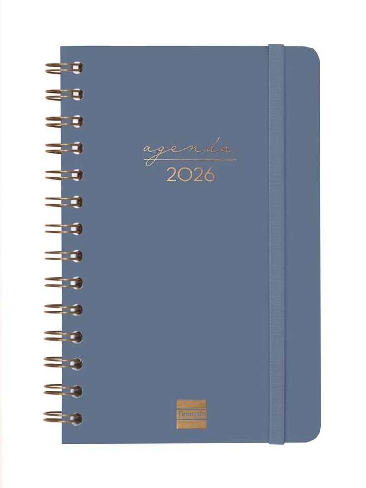 Agenda Finocam Alma E5 setm/vista horitzontal cat 2026 blau