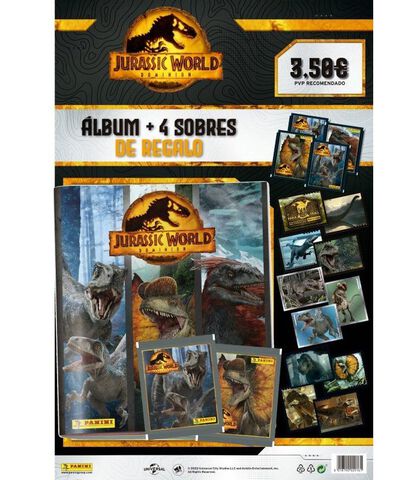 Jurassic World movie 3 - starter pack (álbum 4 sobres)