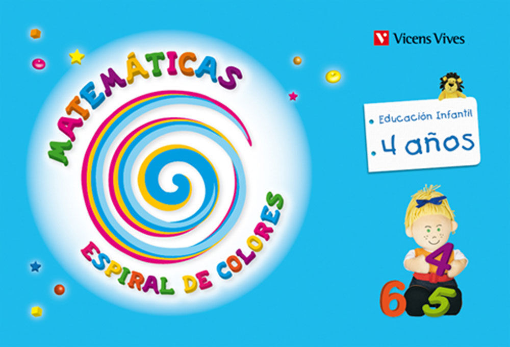 Matem&aacute;ticas Espiral de Colores Infantil 4 a&ntilde;os