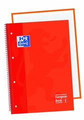 Notebook Oxford EuropeanBook 1 A4 80 fulls 5x5 rosa xiclet