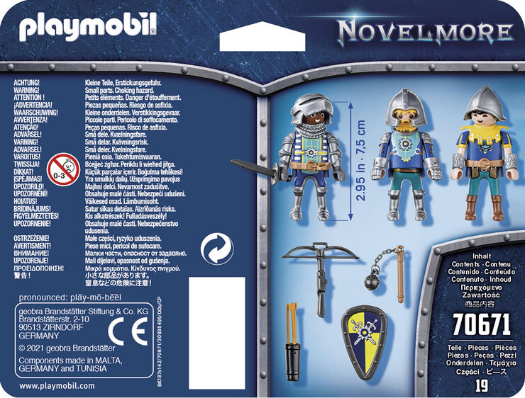 Playmobil Novelmore Set de 3 Caballeros de Novelmore 70671