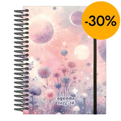 Agenda escolar Senfort 16 meses sem/vista catal&aacute;n 2025-26 Garden planet