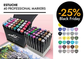 Estoig 40 Retoladors professionals Roymart Artist