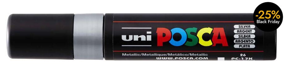 Rotulador Posca PC-17K 15mm plata