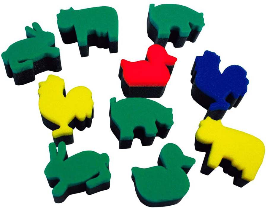 Esponjas para pintar Henbea Animales 10u