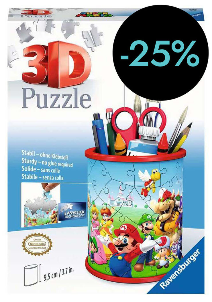 Puzle Portalápices 57 piezas Súper Mario 3D