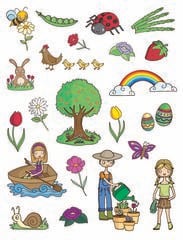 Gomets temàtics Apli Primavera 12 fulls 264u