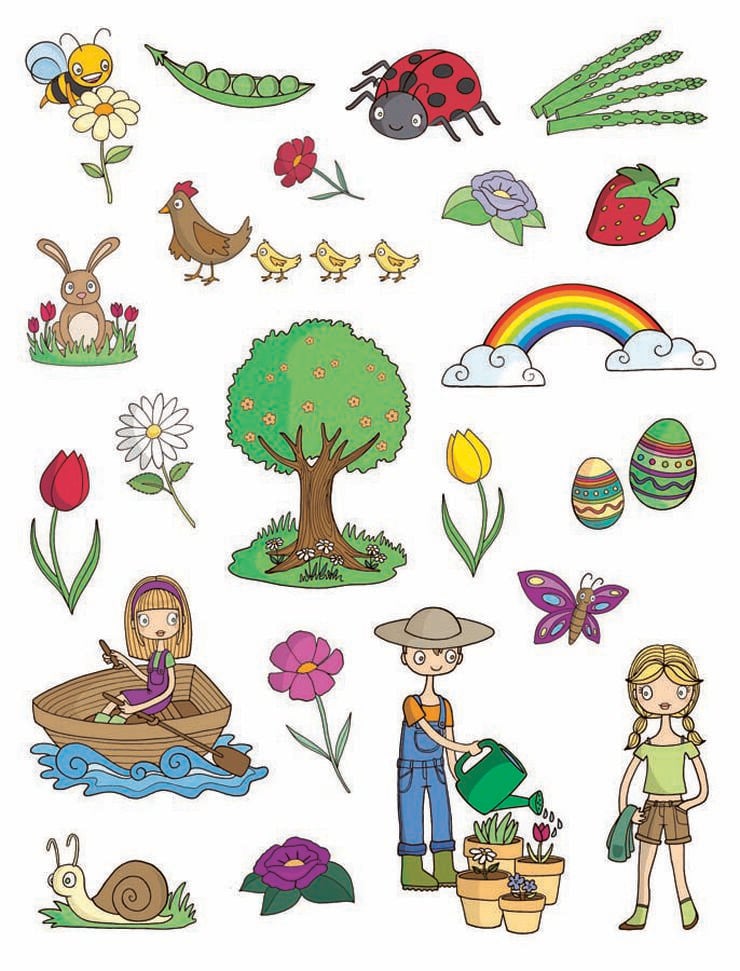 Gomets temàtics Apli Primavera 12 fulls 264u