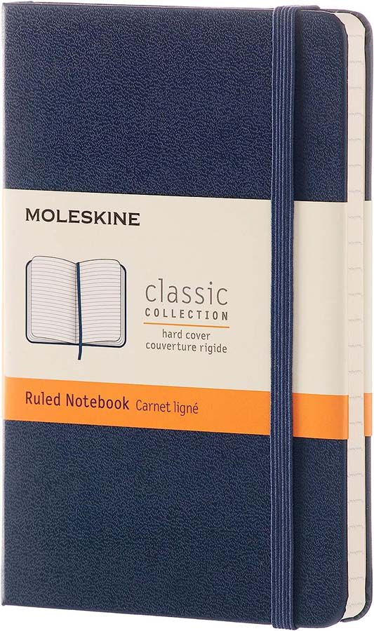 Libreta Moleskine P raya azul