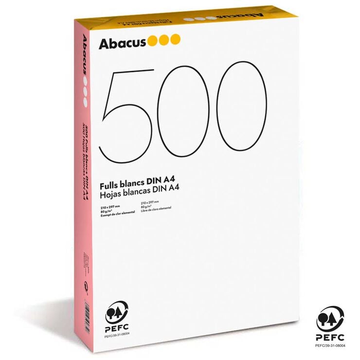 Paper blanc Abacus PEFC A4 80g 500 fulls