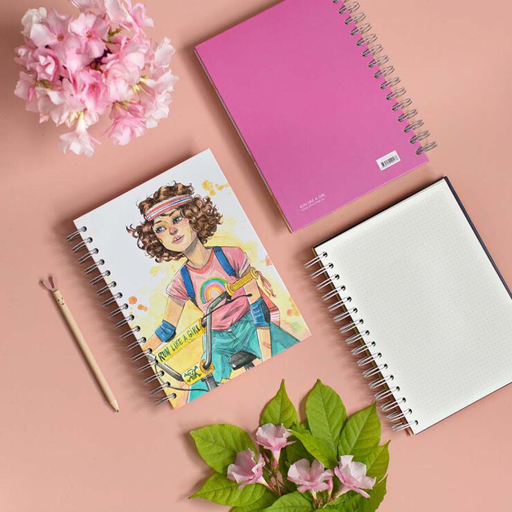 Libreta espiral A5 Esther Gili Run Like A Girl